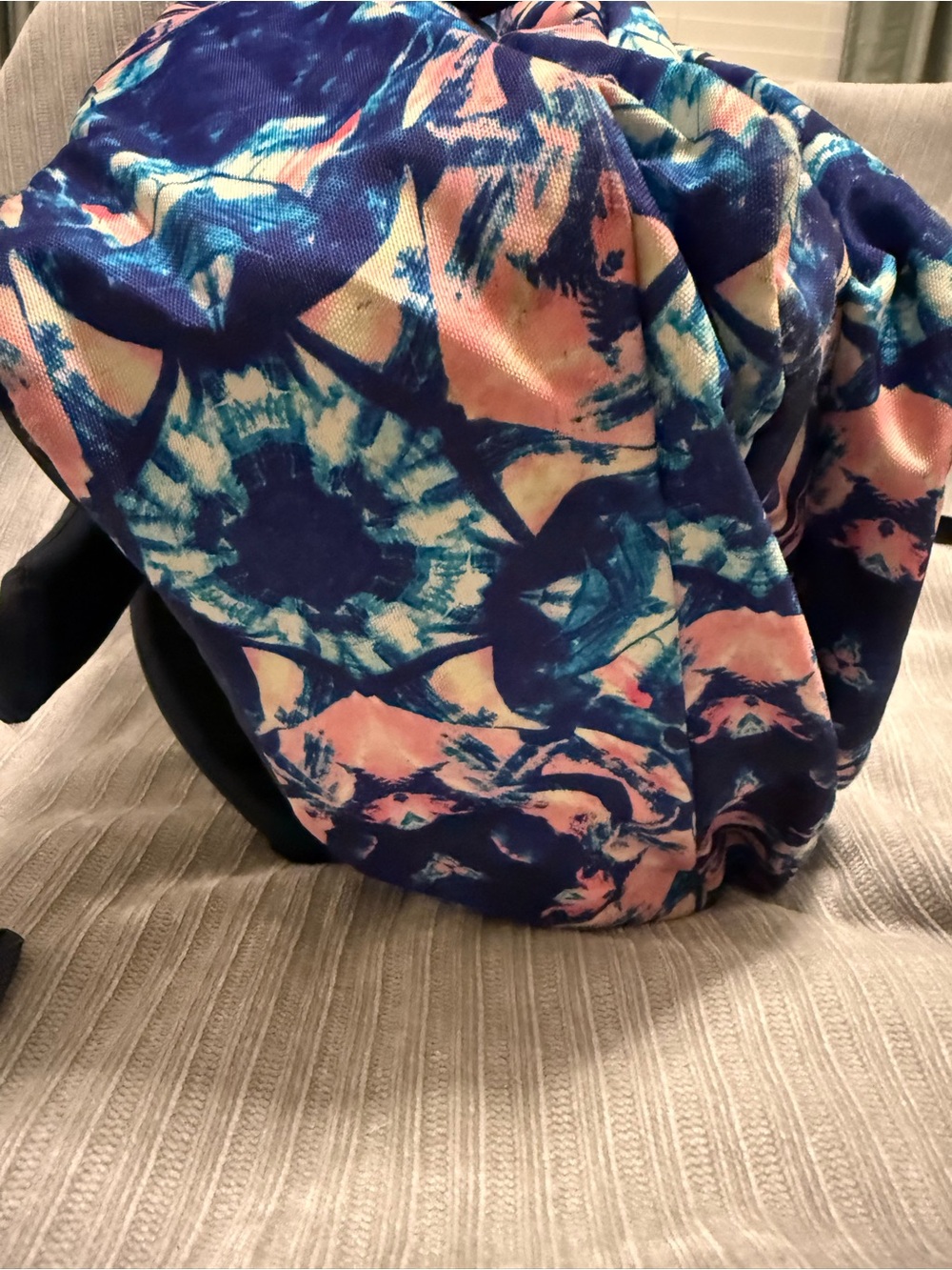Jansport Navy Blue & Pink Abstract Pattern Backpack - Picture 7 of 12